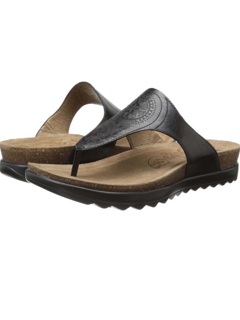 NEW Dansko ‘Priya’ Vegan Dress Thong Sandals Black Resortwear Vacation 10.5